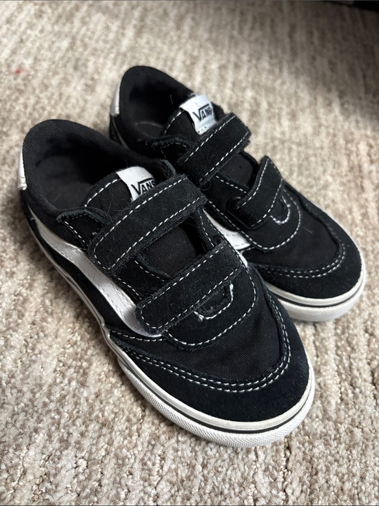 Vans Other - Vans Kids Black & White Velcro Skate Sneakers